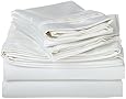 1500 Thread Count Premium Egyptian Cotton, Single Ply, King Bed Sheet Set, Solid, White