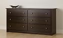 Furniture online: Prepac Fremont Espresso 6 Drawer Dresser