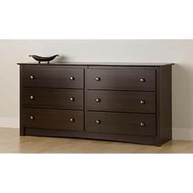 Fremont Drawer Dresser with Metal Knobs in Espresso Finish