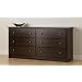 Fremont Drawer Dresser with Metal Knobs in Espresso Finish