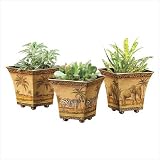 Set of 3 Safari Flower Pots