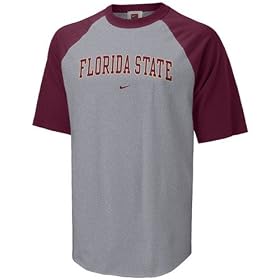 Nike Florida State Seminoles (FSU) Ash Youth Raglan T-shirt