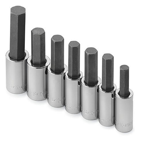 SK Hand Tools 41427 7-Piece Metric Hex Bit Socket Set