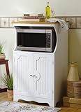 Madison White Wooden Kitchen Microwave Cabinet by Winston Brands