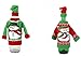2pc Ugly Sweater Party Christmas Table Decoration Wine Bottle Knit Sweater with Santa Cap Wine Bottle Gift Cover Santa Suit