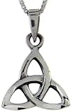 Sterling Silver Trinity Charm, 1' (25mm) Tall