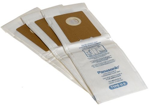 Panasonic M-CV145M Type U-6 Tab Lock Micro Paper Bag, 3 Pack