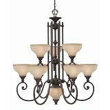 Hinkley Lighting 4298RN Medium 10 Light Chandelier - Rustic Bronze Frisco Traditional Lights