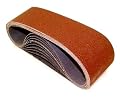 SAIT 63235 Open Coat Aluminum Oxide 3-Inch x 18-Inch AO-X 80 Grit Sanding Belt, 10-Pack