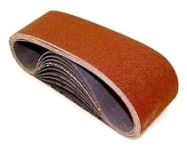 SAIT 60610 Closed Coat Aluminum Oxide 3-Inch x 21-Inch LA-X 120 Grit Sanding Belt - 10 Pack