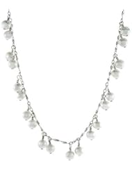 Sterling Silver Pearl Necklace 5 mm Freshwater, 16 inch long