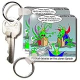 Londons Times Funny Society Cartoons - Alien Political Debates - Key Chains
