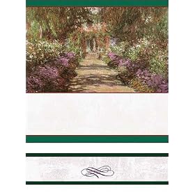 Computer Printable Wine Labels--Giverny Garden