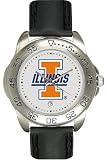 Illinois Fighting Illini Mens Leather Sports Watch