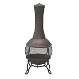 Garden Odyssey 20-Inch by 50-Inch Cast Iron Chiminea, Antique Bronze