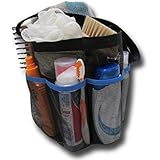 ShowerMade Shower Tote - The Strongest Quick Dry Bag for all your Washroom Accessories - Perfect Hanging Caddy for College, Dorm or Gym - Portable so great for Camping and Travelling - Heavy Duty Coated Mesh Basket- No Metal so Rustproof - Ideal Bath Toy Net and Storage Organiser