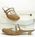 Top aktueller COMMA Damen Leder Sabot braun