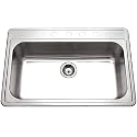 Houzer PGS-3122-1 Premiere 33-by-22-Inch Single Bowl Drop-In Stainless Steel Kitchen Sink