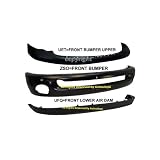 02-05 DODGE PICKUP RAM FRONT BUMPER BLK CAP VALANCE 3PC 