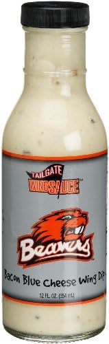 Tailgate Oregon State University Bacon Blue Cheese Wing Dip, 12-Ounce Glass Bottles (Pack of 6)