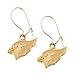 14K Yellow Gold 11 x 10 MM Arizona Cardinals NFL Logo Dangle Earrings