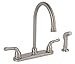 Read Premier 120174 Sanibel Two-Handle Kitchen Faucet with Matching Spray, Brushed Nickel Details Premier 120174 Sanibel Two-Handle Kitchen Faucet with Matching Spray, Brushed Nickel