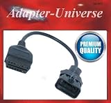 Opel Diagnose Adapter Kabel OBD 2 Stecker auf 10 Pin Tech 2 II 16 Pin