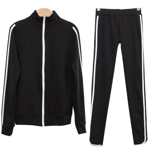 (イイネショップ) eeNeshop ストライプ スウェット ジャージ セットアップ