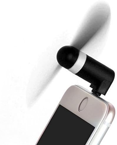 VESSATTA © - Portable Summer iPhone Fan for iPhone 5/5s, 6/6s or 6/6s PLUS (Very Easy to Use &amp; Store) Retail Packaging - UNISEX - Multiple Colors (Black)