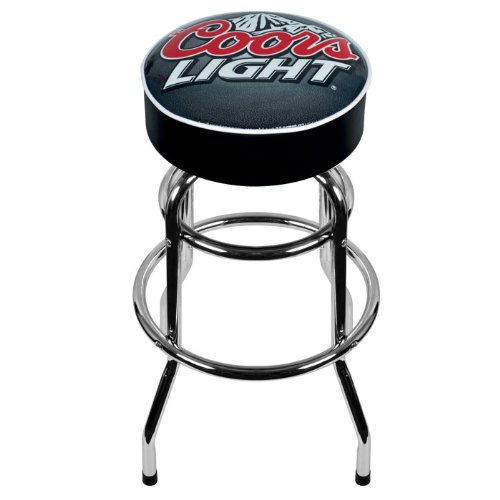 Coors Light Padded Bar Stool - White Trim