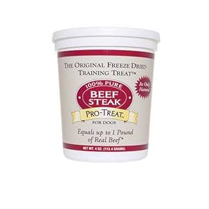 Stewart's Pro-Treat 3-Ounce Tub Freeze Dried Dog Treats, Beef Steak by MiracleCorp/Gimborn Stewart's Pro-Treat 3-Ounce Tub Freeze Dried Dog Treats, Beef Steak by MiracleCorp/Gimborn