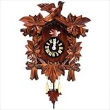 Black Forest Clock with Carved Leaves - 0825QP