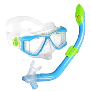 U.S. Divers Youth Viewpoint JR Laguna Snorkel LX Mask, Fun Blue