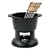 Chasseur Cast Iron Classic Fondue Set Matt Black