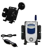 Nextel i733 Flexible Auto Windshield Holder with Car Charger - Uses Gomadic TipExchange
