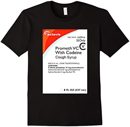 Men's Actavis t-shirt - Lean bottle Actavis prometh cough syrup Medium Black