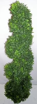 3' INDOOR/OUTDOOR Tea Leaf Spiral Topiary