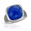 Cocktail Ring With 10.50ctw Genuine Chalcedony Crafted in 925 Sterling silver. Total item weight 10.0g - Size 8 (Size 8)