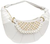 Betsey Johnson Guns & Rosettes Hobo,White,one size