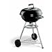 Weber 1221004 Compact Kettle, Holzkohle-Kugelgrill 47 cm, Schwarz