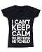 Shop4Ever® I Can't Keep Calm I'm Getting Hitched Women's V-Neck T-shirt Engagement Party Shirts SLIM FIT