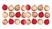 Red & Gold Christmas Tree Ornaments 24 Pc