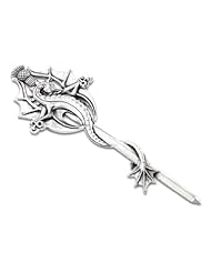 Large Celtic Dragon Cloak or Kilt Sterling Silver Pin Brooch by Maxine Miller