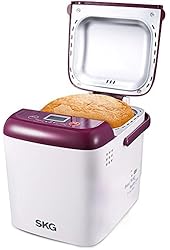 SKG Automatic 1-LB Mini Bread Maker Multi-Functional & User-Friendly (19 Settings, 15 Hours Delay Timer, 1 Hour Keep Warm) - Intelligent Bread Machine - Beginner Friendly Programmable Breadmaker - Automatic Mini Breadmaker - Mini Bread Machine - Electric Bread Machine - French Bread Maker - Cake and Bread Maker - Bread Baking Machine - Compact Bread Maker - Dough Kneading Machine - Loaf Bread Machine - Home Bakery Mini Bread Maker Machine