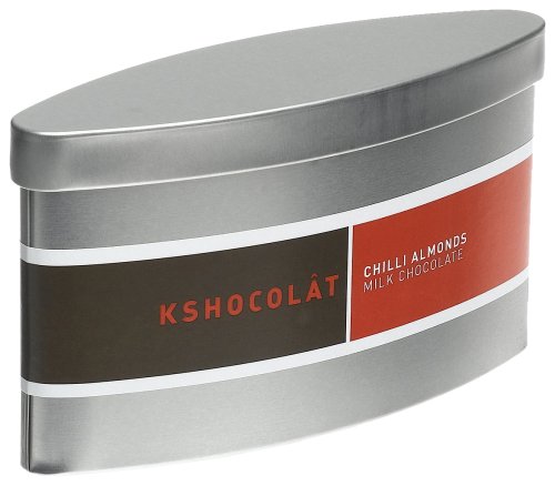 Kshocolât Chilli Almonds In Milk Chocolate Gift Tin, 2.8-Ounce Tins (Pack of 3) by Kshocolât