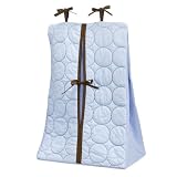 Bacati Quilted Circles Blue and Chocolate Diaper Stacker