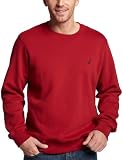 Nautica Men's Crew Neck Fleece Sweatshirt,Red,X-Large