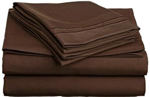 Bed Sheet Set - Queen Size - Chocolate Brown