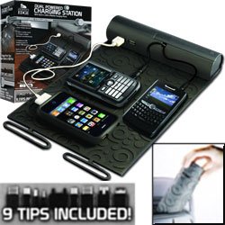 New Trademark Journeys Edge Dual Powered Charging Station Built-In USB Mobile Charging Ports