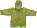 3-D Regenmantel Dinosaurier Kinder Dino Saurier dunkelgrün oliv orange Jungen Mädchen Regenset Regenjacke Regencape sehr leicht und hochwertiges Material Kinder Regenbekleidung Kapuze